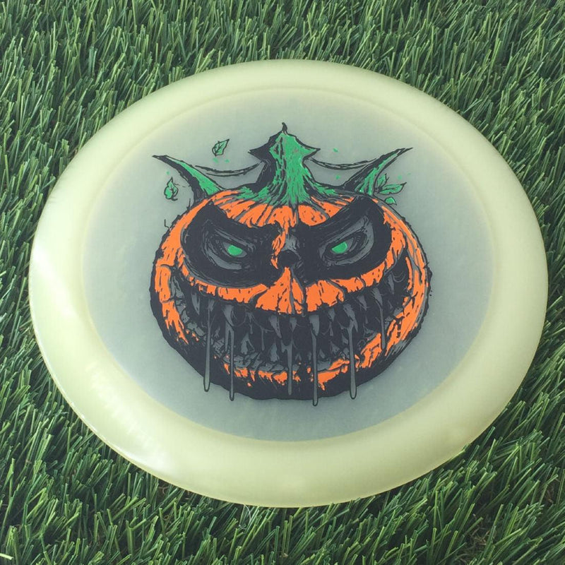 Dynamic Discs Lucid Moonshine Glow Captain with Scary Pumpkin with DD Crown - Triple Foil 2024 Stamp - 173g - Translucent Glow