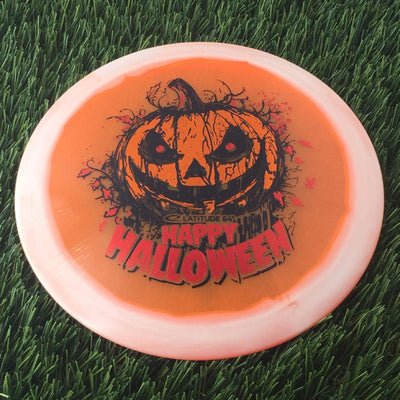 Latitude 64 Opto Ice Orbit Saint Pro with Happy Halloween Spooky Pumpkin - Triple Foil 2024 Stamp - 176g - Translucent Orange