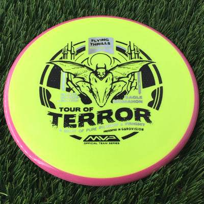 Axiom Fission Pyro with Flying Thrills in Bolder, CO presented by Gyrovision & Eagle McMahon - 2024 Halloween Tour of Terror Stamp - 177g Yellow