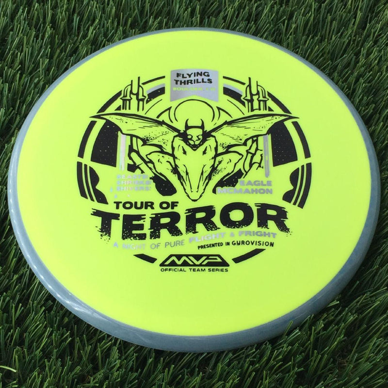 Axiom Fission Pyro with Flying Thrills in Bolder, CO presented by Gyrovision & Eagle McMahon - 2024 Halloween Tour of Terror Stamp - 178g Yellow