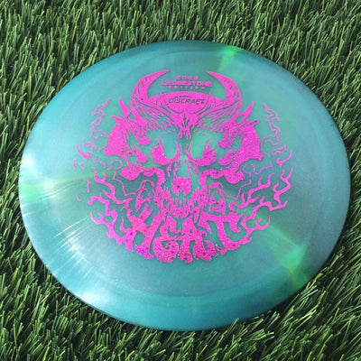 Discraft Elite Z Swirl Heat with 2023 Ledgestone Edition - Wave 1 Stamp - 174g - Translucent Dark Green