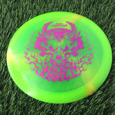 Discraft Elite Z Swirl Heat with 2023 Ledgestone Edition - Wave 1 Stamp - 174g - Translucent Green