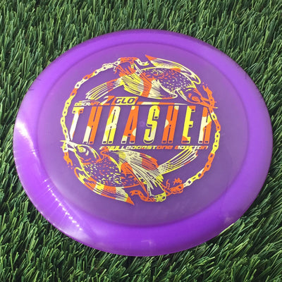 Discraft Elite Z Glo Thrasher with 2023 Ledgestone Edition - Wave 2 Stamp - 174g - Translucent Purple