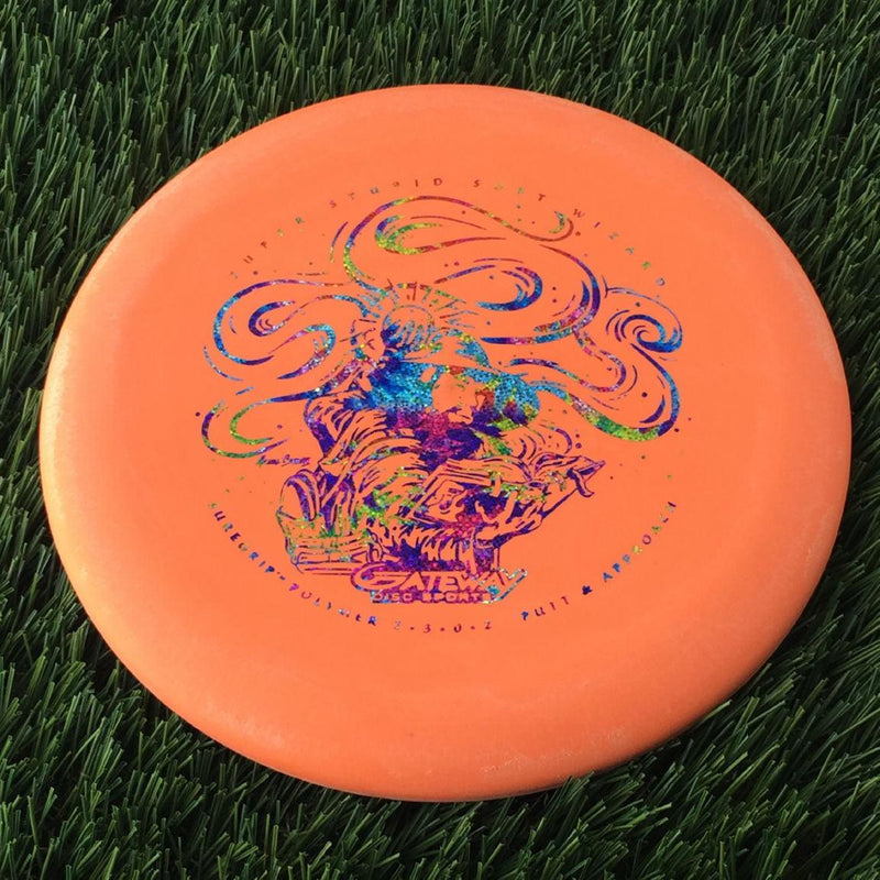 Gateway Suregrip Super Stupid Soft (SSS) Wizard with Spell Book Art by Michael Barnard Stamp - 173g Pale Orange