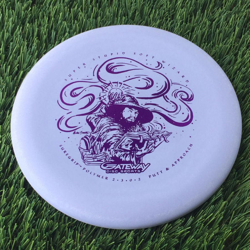 Gateway Suregrip Super Stupid Soft (SSS) Wizard with Spell Book Art by Michael Barnard Stamp - 175g Pale Purple