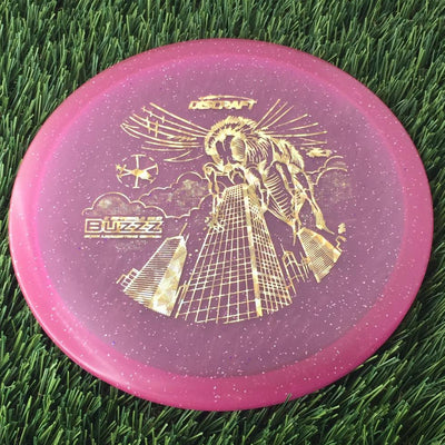 Discraft Elite Z Sparkle Glo Buzzz with 2023 Ledgestone Edition - Wave 1 Stamp - 177g - Translucent Pink