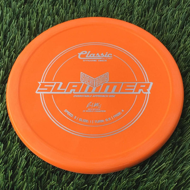 Dynamic Discs Classic Blend SockiBomb Slammer with Sockibomb Ricky Wysocki Signature 2x World Champion Stamp - 174g Orange