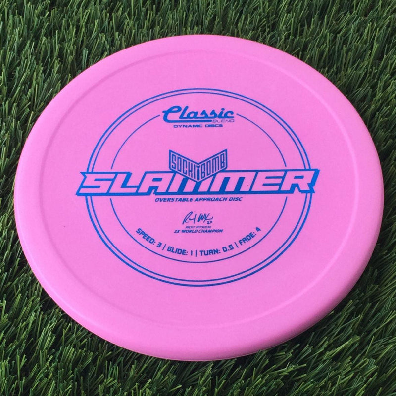 Dynamic Discs Classic Blend SockiBomb Slammer with Sockibomb Ricky Wysocki Signature 2x World Champion Stamp - 174g Pink