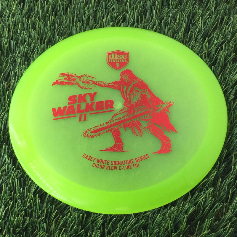 Discmania C-Line Color Glow Reinvented FD1 with Casey White Signature Series 2024 - Sky Walker II Stamp - 173g - Translucent Green