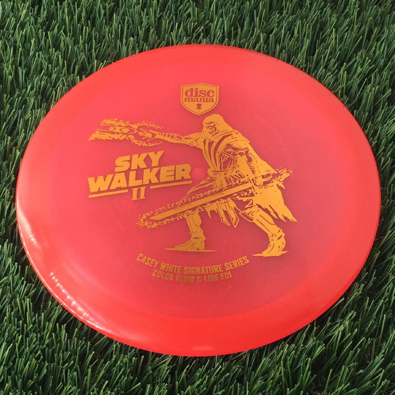 Discmania C-Line Color Glow Reinvented FD1 with Casey White Signature Series 2024 - Sky Walker II Stamp - 174g - Translucent Red