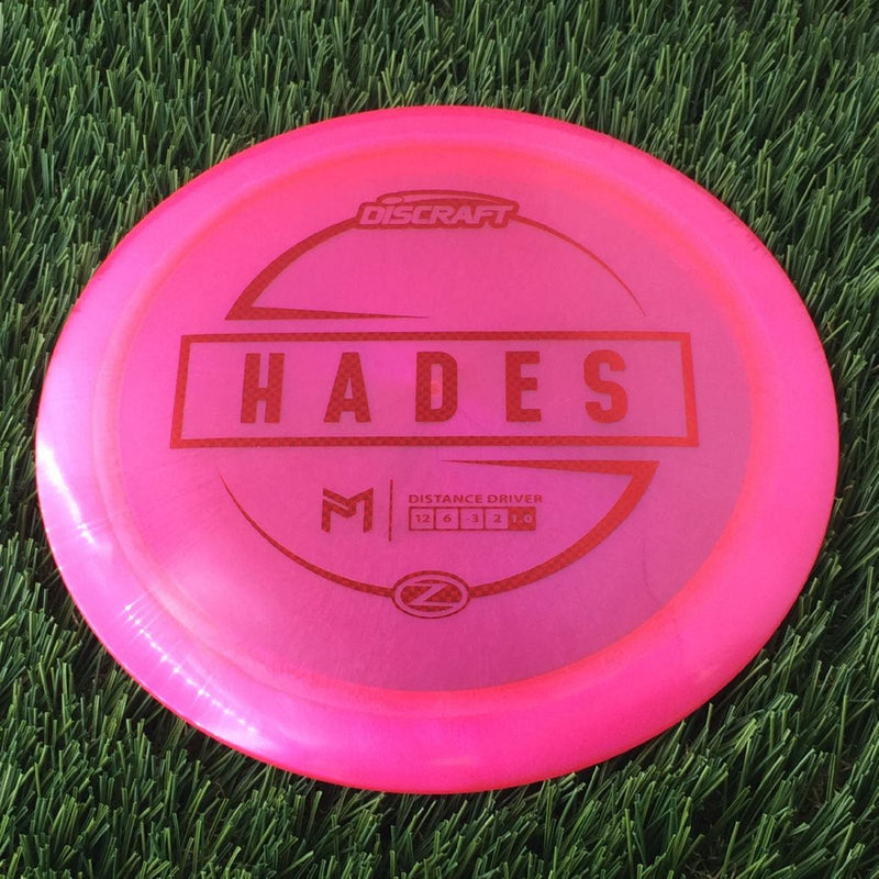 Discraft Elite Z Hades with PM Logo Stock Stamp Stamp - 172g - Translucent Pink