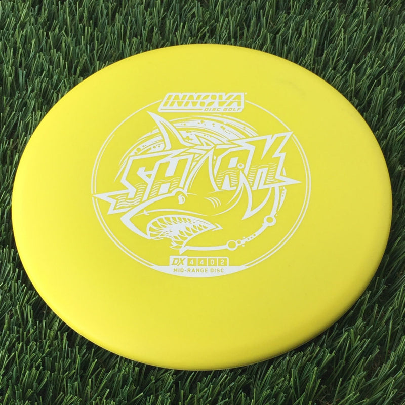 Innova DX Shark with Burst Logo Stock Stamp - 170g Yellow