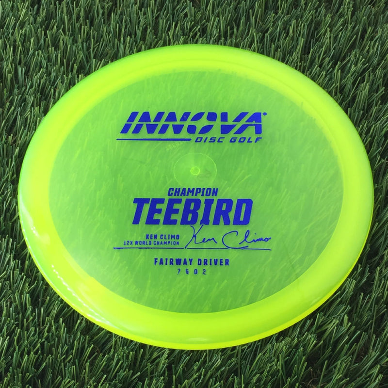 Innova Champion Teebird3 with Burst Logo Stock Stamp - 169g - Translucent Yellow