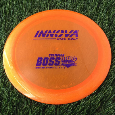 Innova Champion Boss with Burst Logo Stock 1108 Feet World Record Stamp - 168g - Translucent Orange