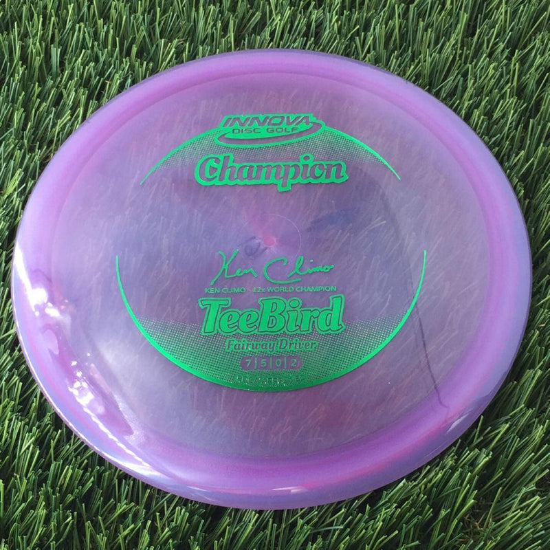 Innova Champion Teebird with Ken Climo - 12x World Champion New Stamp Stamp - 161g - Translucent Purple