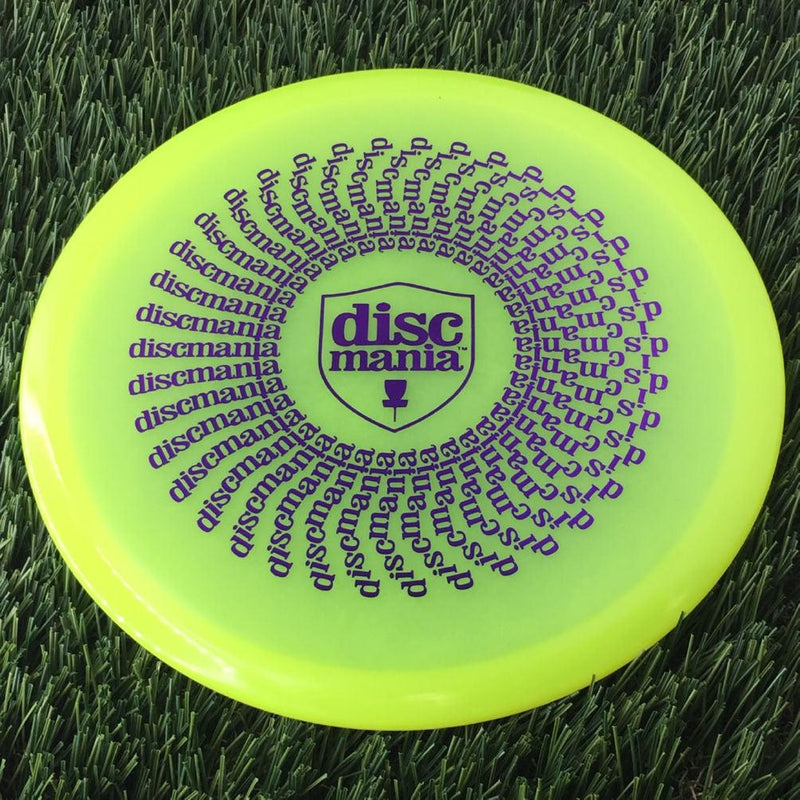 Discmania C-Line Color Glow MD1 Reinvented with Discmania Shield and Spiral Phenakistoscope Stamp - 178g - Translucent Yellow