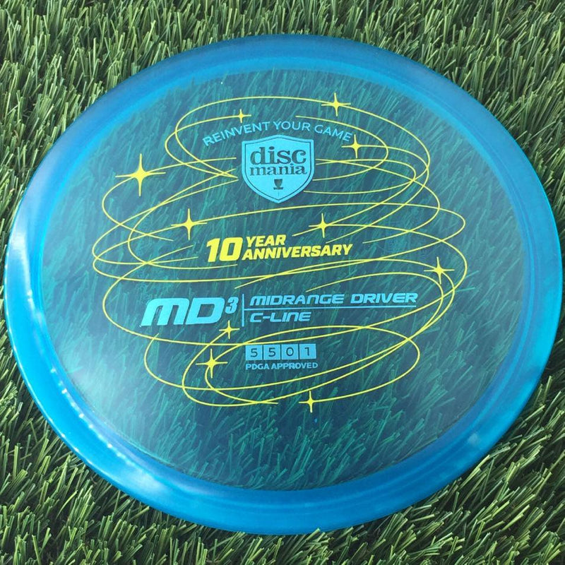 Discmania Italian C-Line MD3 Reinvented with 10 Year Anniversary Revolution Design Stamp - 176g - Translucent Blue