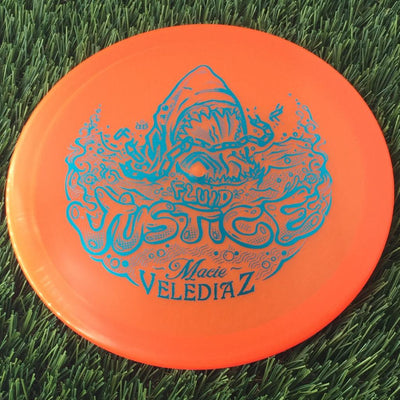 Dynamic Discs Fluid Justice with Macie Velediaz Jaws & Chain Team Series 2023 Stamp - 175g - Translucent Orange