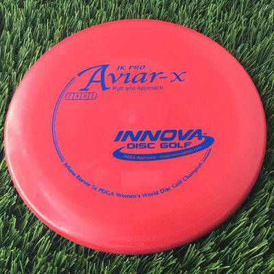 Innova Pro JK Aviar-x with Juliana Korver 5x PDGA Women's World Disc Golf Champion Stamp - 168g Red