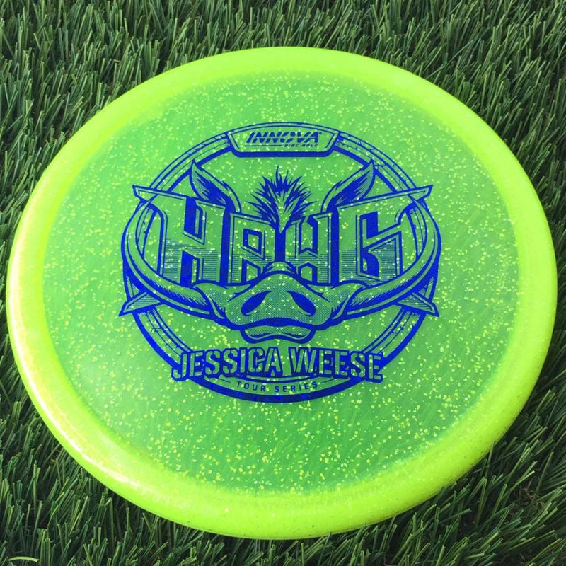 Innova Champion Metal Flake Hawg with Jessica Weese 2024 Tour Series Stamp - 175g - Translucent Light Green