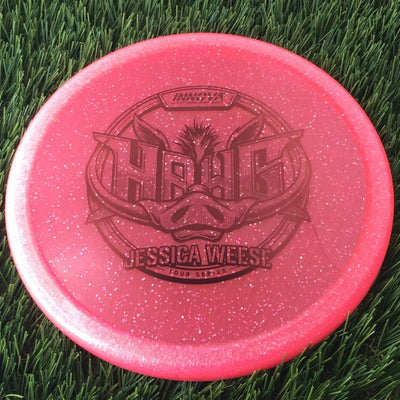 Innova Champion Metal Flake Hawg with Jessica Weese 2024 Tour Series Stamp - 175g - Translucent Pink