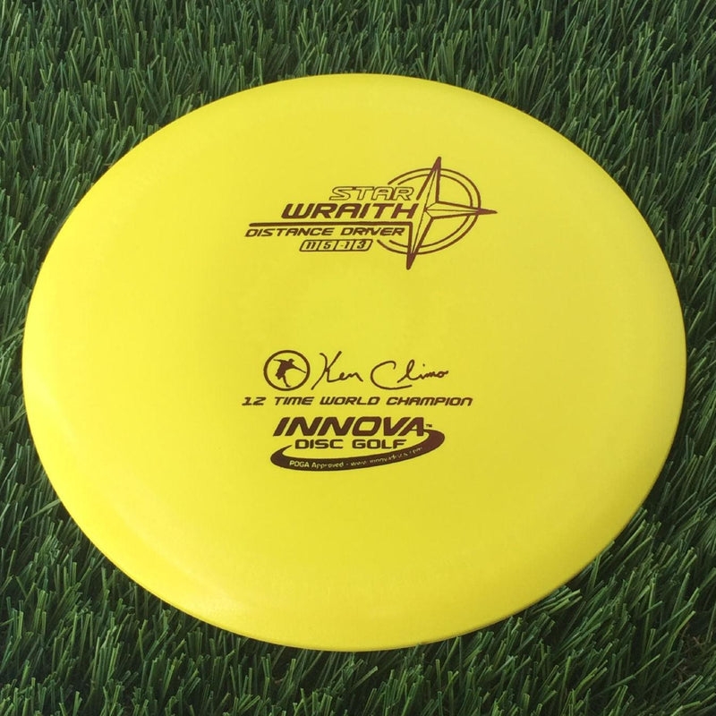 Innova Star Wraith with Ken Climo 12 Time World Champion Signature Stamp - 133g Yellow