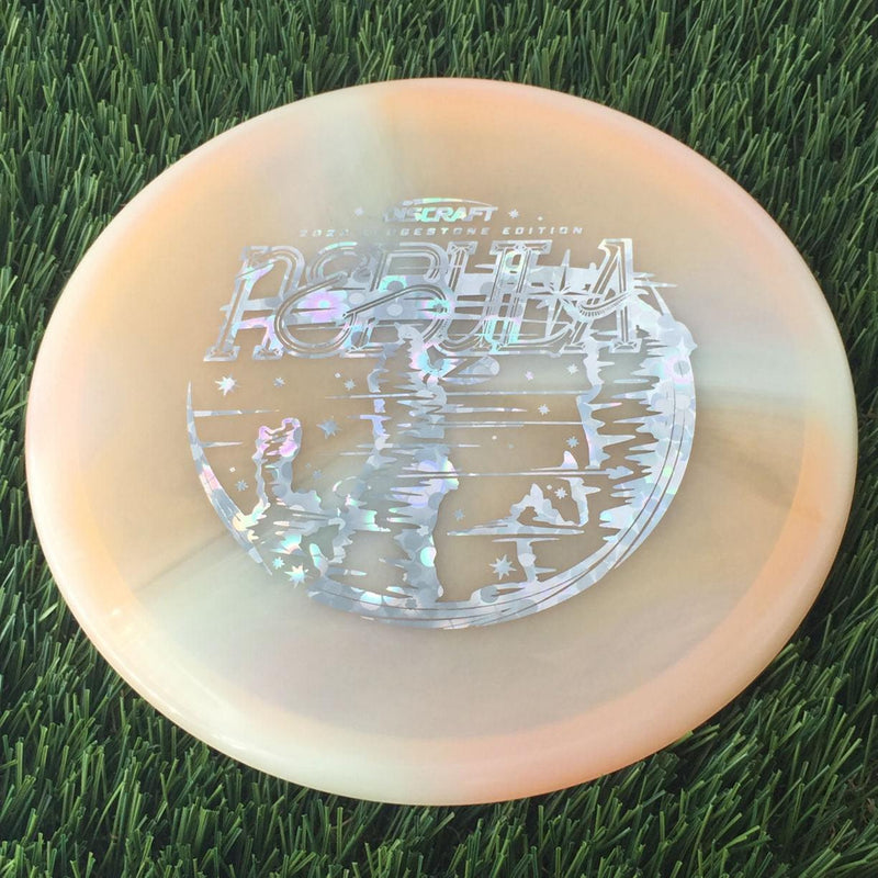 Discraft Elite Z Swirl Nebula with 2023 Ledgestone Edition - Wave 1 Stamp - 172g - Translucent Orangish Cream