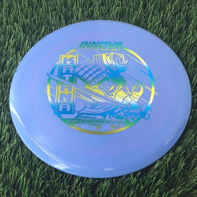 Innova Star Katana with Burst Logo Stock Stamp - 170g Blurple