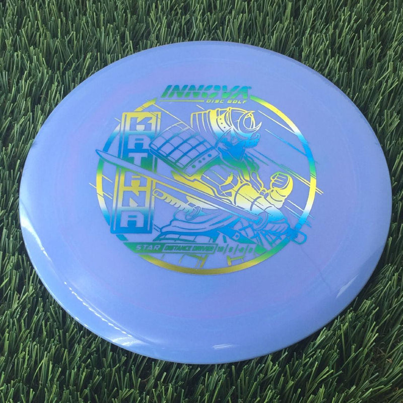 Innova Star Katana with Burst Logo Stock Stamp - 170g Blurple