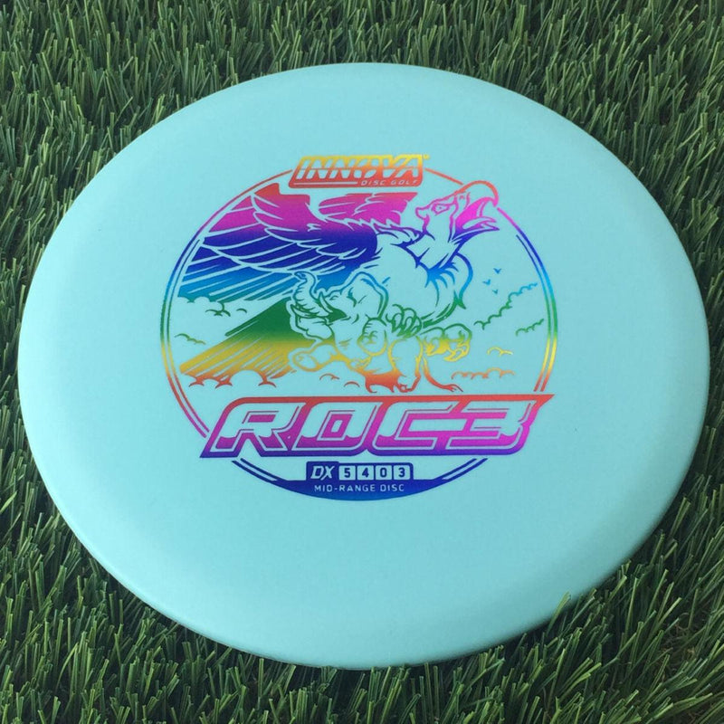 Innova DX Roc3 with Burst Logo Stock Character Stamp - 180g Turquoise Blue