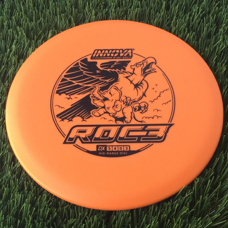 Innova DX Roc3 with Burst Logo Stock Character Stamp - 168g Orange