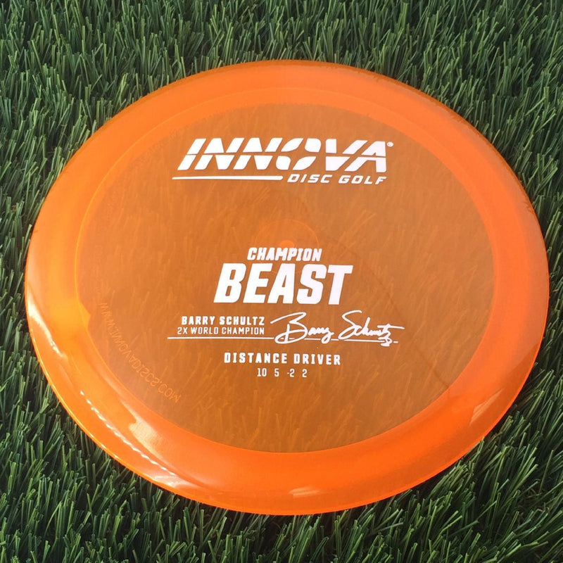 Innova Champion Beast with Burst Logo Barry Schultz 2X World Champion Stamp - 171g Orange