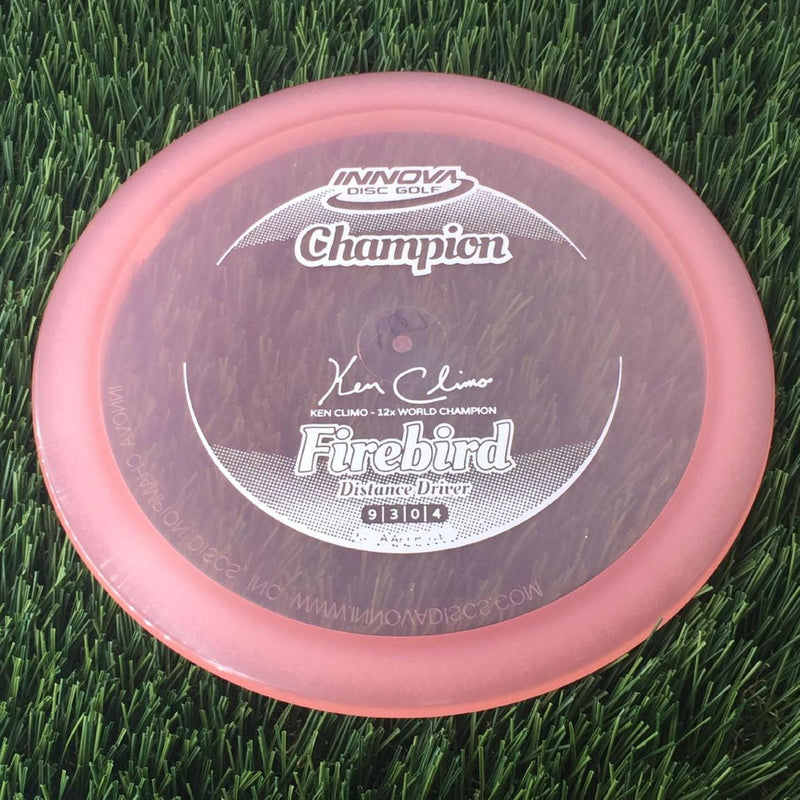 Innova Champion Firebird with Ken Climo - 12x World Champion New Stamp Stamp - 167g - Translucent Pink