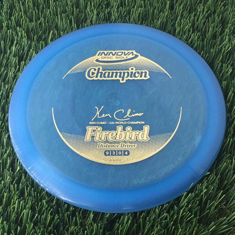 Innova Champion Firebird with Ken Climo - 12x World Champion New Stamp Stamp - 166g - Translucent Blue