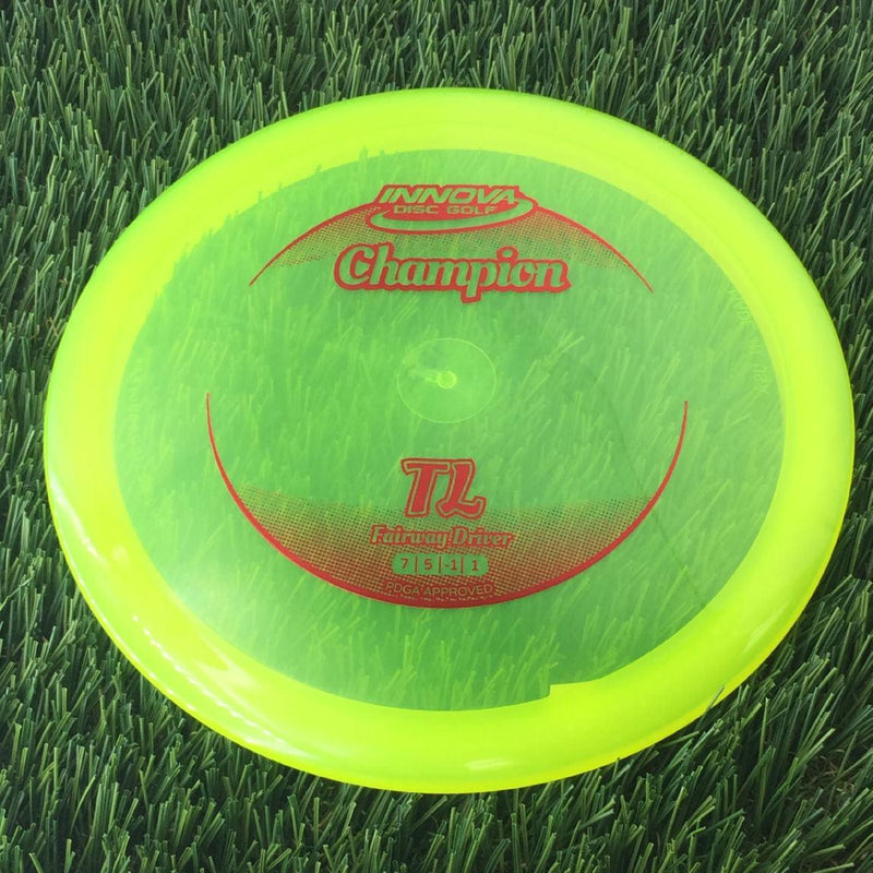 Innova Champion TL with Circle Fade Stock Stamp - 162g - Translucent Yellow