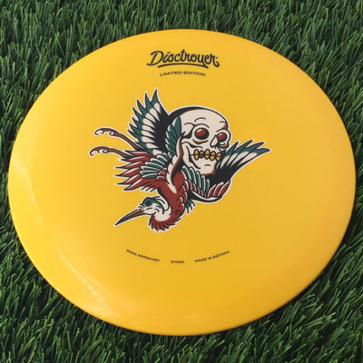 Disctroyer A-Medium Stork / Toonekurg FD-8 with Colored Tattoo - Limited Edition Stamp - 173g Yellow