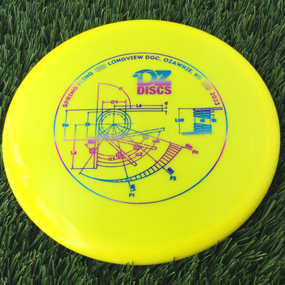 Latitude 64 Gold Line Claymore with DZDiscs 2023 Spring Fling - Longview DGC - Ozawkie, KS Stamp - 177g Yellow