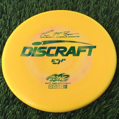 Discraft ESP Zone with Paul McBeth - 6x World Champion Signature Stamp - 174g Bright Orange