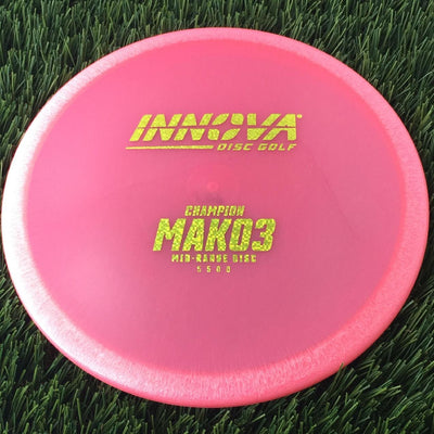 Innova Champion Mako3 with Burst Logo Stock Stamp - 139g - Translucent Pink