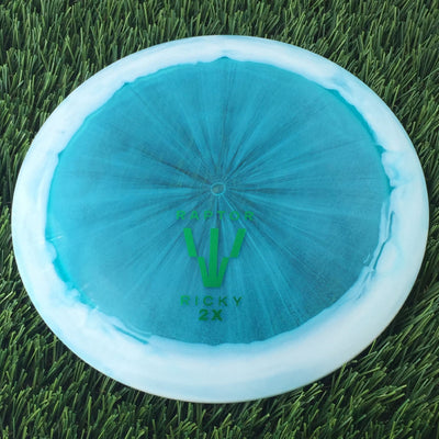 Dynamic Discs Lucid Ice Orbit Trespass with Raptor ClaW - Ricky 2x World Champ Stamp - 175g - Translucent Blue