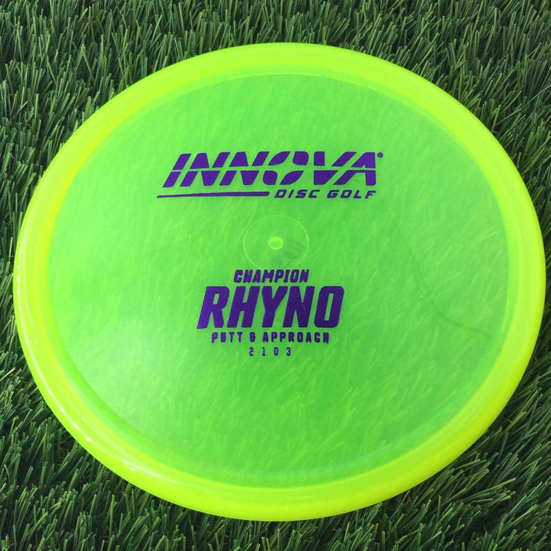 Innova Champion Rhyno with Burst Logo Stock Stamp - 163g - Translucent Yellow