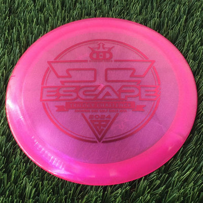 Dynamic Discs Lucid Ice Glimmer Escape with 2024 Trilogy Challenge Stamp - 172g - Translucent Pink