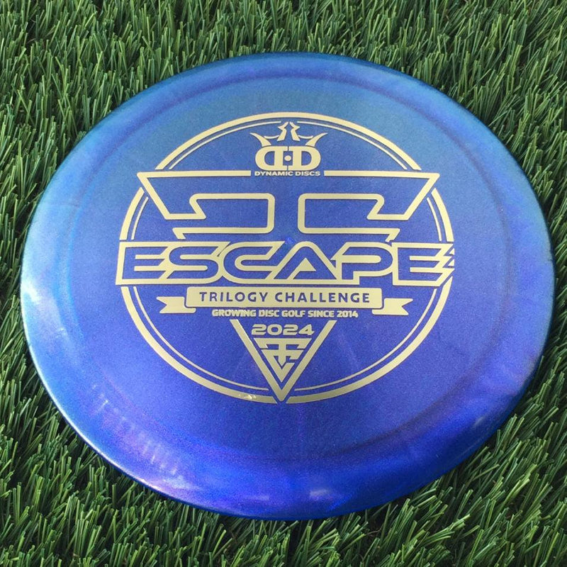 Dynamic Discs Lucid Ice Glimmer Escape with 2024 Trilogy Challenge Stamp - 163g - Translucent Dark Blue