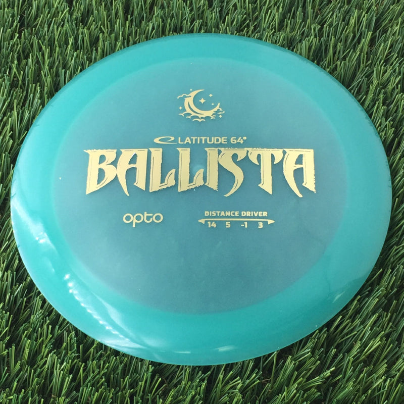 Latitude 64 Opto Moonshine Glow Ballista with Opto Moonshine Glow Logo Stock Stamp - 173g - Translucent Turquoise Green