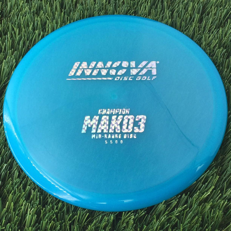 Innova Champion Mako3 with Burst Logo Stock Stamp - 173g - Translucent Blue