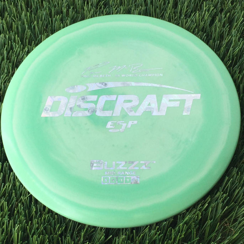 Discraft ESP Buzzz with Paul McBeth - 5x World Champion Signature Stamp - 180g Green