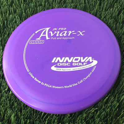 Innova Pro JK Aviar-x with Juliana Korver 5x PDGA Women's World Disc Golf Champion Stamp - 172g Purple