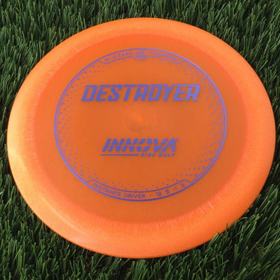 Innova Champion Blizzard Destroyer with Burst Logo Stock Stamp - 157g - Translucent Orange