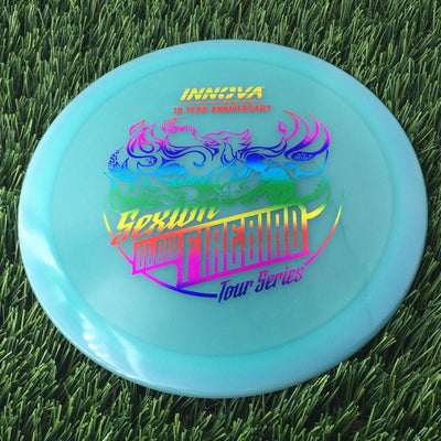 Innova Proto Color Glow Champion Firebird with Nate Sexton "Sexybird" 10 Year Anniversary Tour Series Stamp - 175g - Translucent Bluish Green