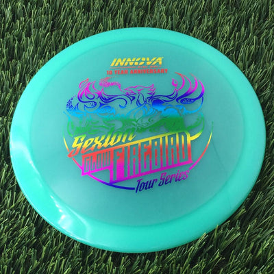 Innova Proto Color Glow Champion Firebird with Nate Sexton "Sexybird" 10 Year Anniversary Tour Series Stamp - 175g - Translucent Green